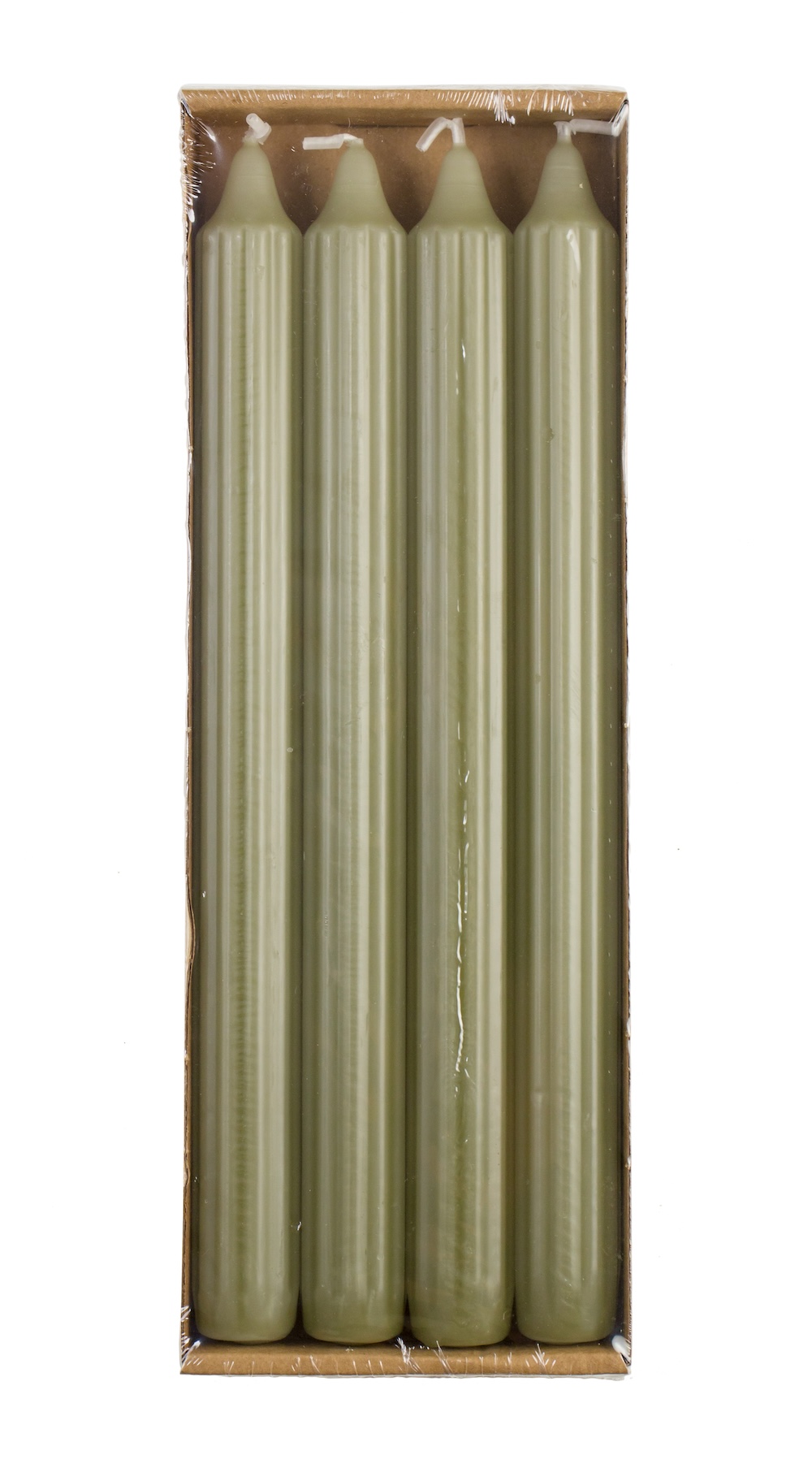 Rustik Lys Gerillte Stabkerzen im 4er Set Eukalyptus Gerille Stabkerzen Eukalyptus 4er Set