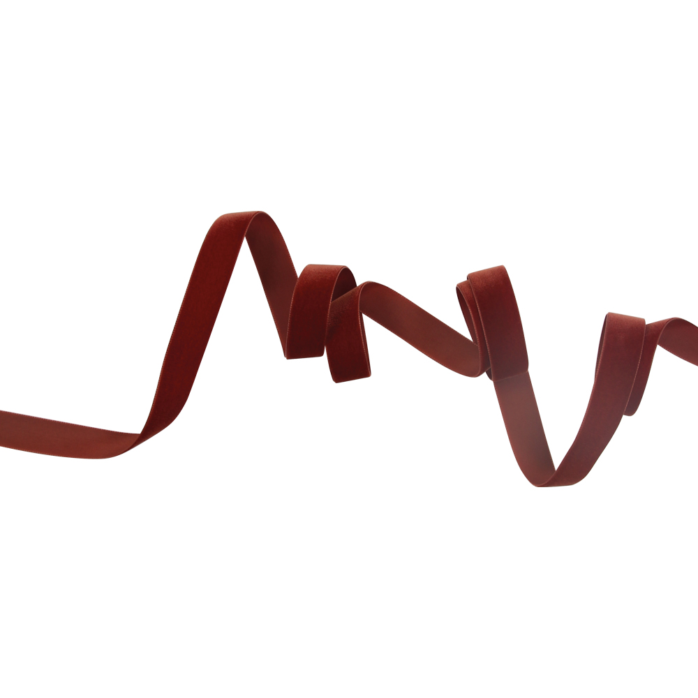 silk-and-linen-velvet-ribbon-samtband-22mm-col.706-havanna silk-and-linen-samtband-22mm-havanna-red