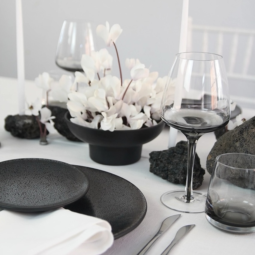 Red wine glass Broste Copenhagen SMOKE