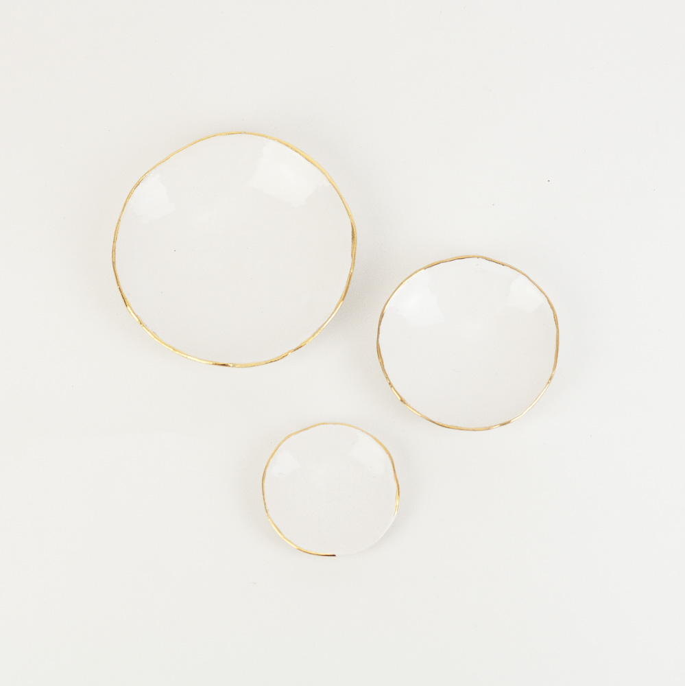 Styling Dish Set ORO | white with 24k gold rim