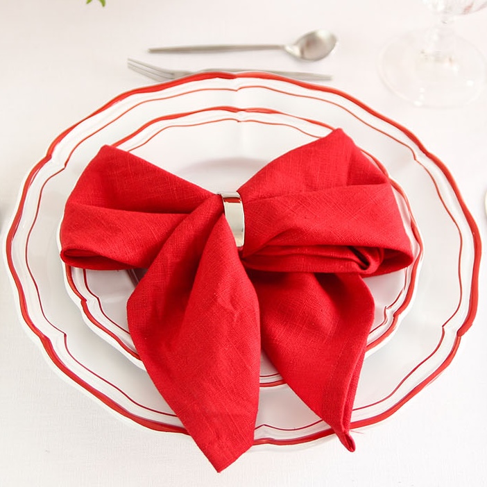Linen napkins MOHNBLUMENROT | poppy red - 50 x 50 cm - set of 4