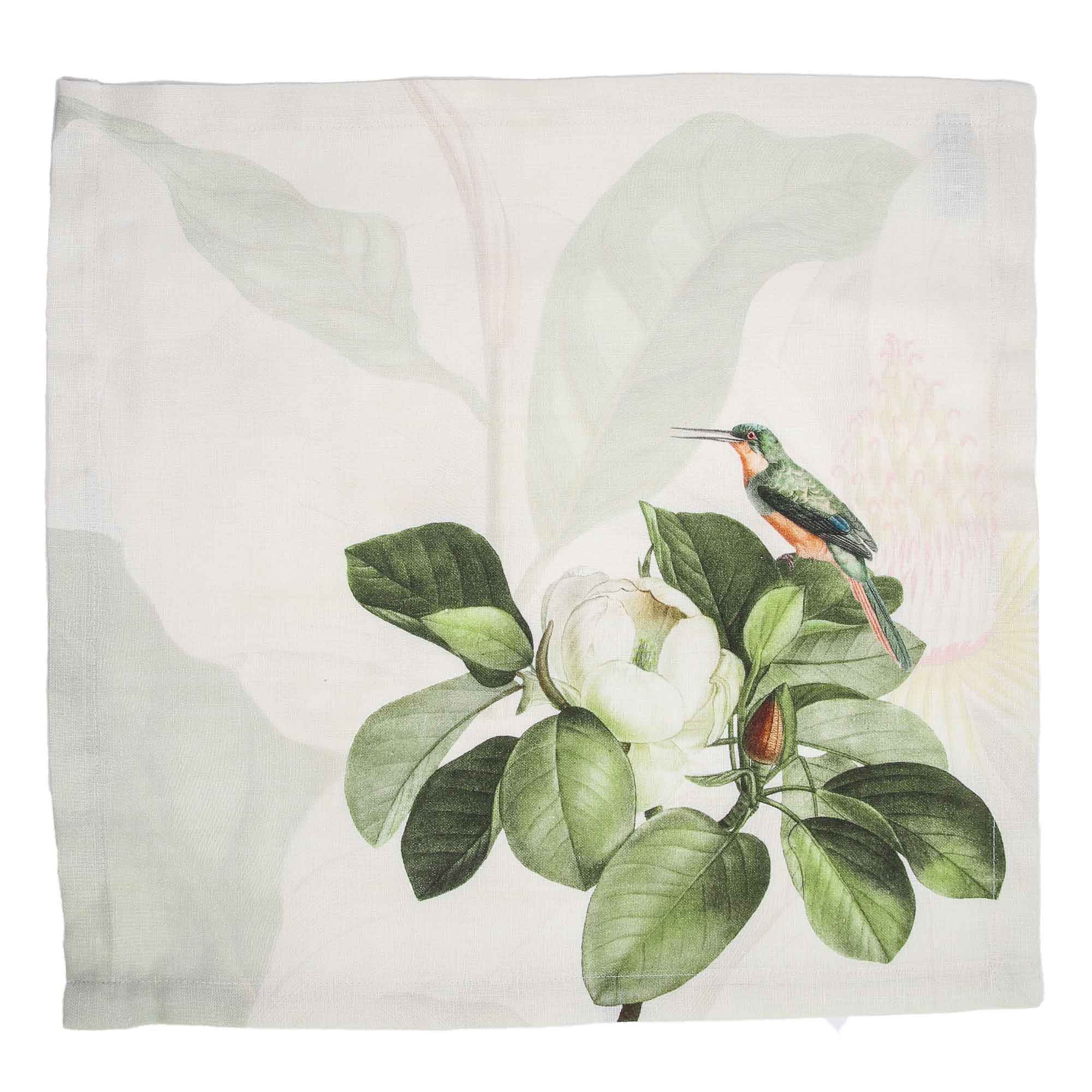 4er Set Leinenservietten MAGNOLIA