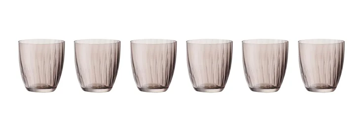 Bohemia Cristal GEORGIA Wasserglas 6er-Set – taupe, 260 ml, rustikaler Landhausstil 6er-Set Bohemia Cristal Wassergläser GEORGIA, taube, im Landhausstil – 260 ml, aus hochwertigem Glas