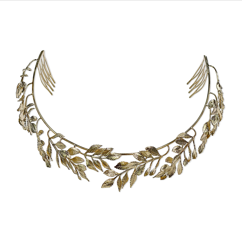 Nea Milano Haarkamm Everly Headpiece Gold Blume Floral-1 Nea Milano Haarkamm Everly Headpiece Gold Blume Floral-1