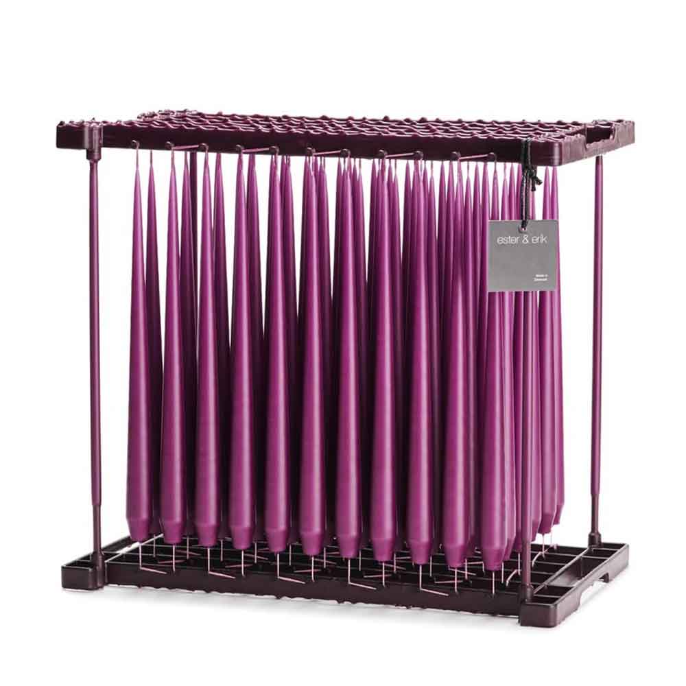 Ester & Erik taper candle PLUM SYRUP - color no. 46, 2.6 x 32 cm