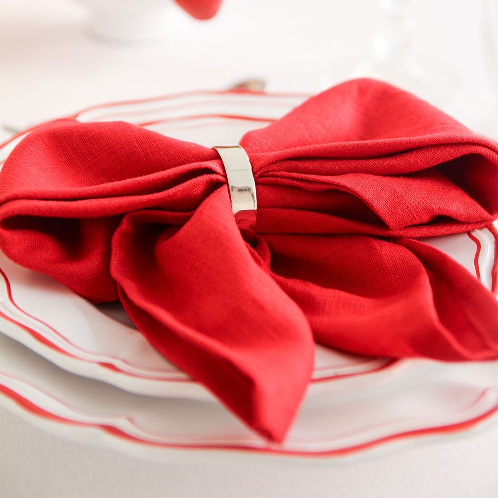 Linen napkins MOHNBLUMENROT | poppy red - 50 x 50 cm - set of 4 Linen napkins MOHNBLUMENROT | poppy red - 50 x 50 cm - set of 4