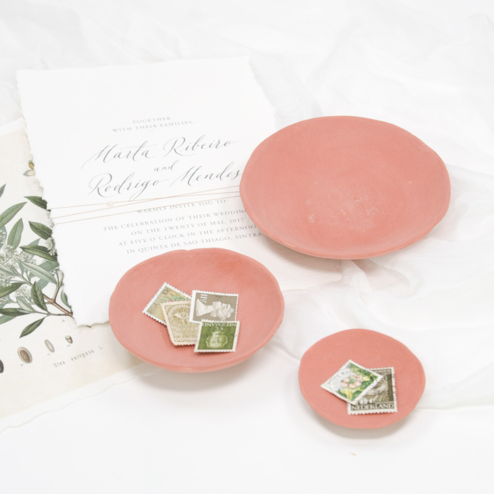 Styling Dish Set ENGOBE - Set of 3 | terracotta matte